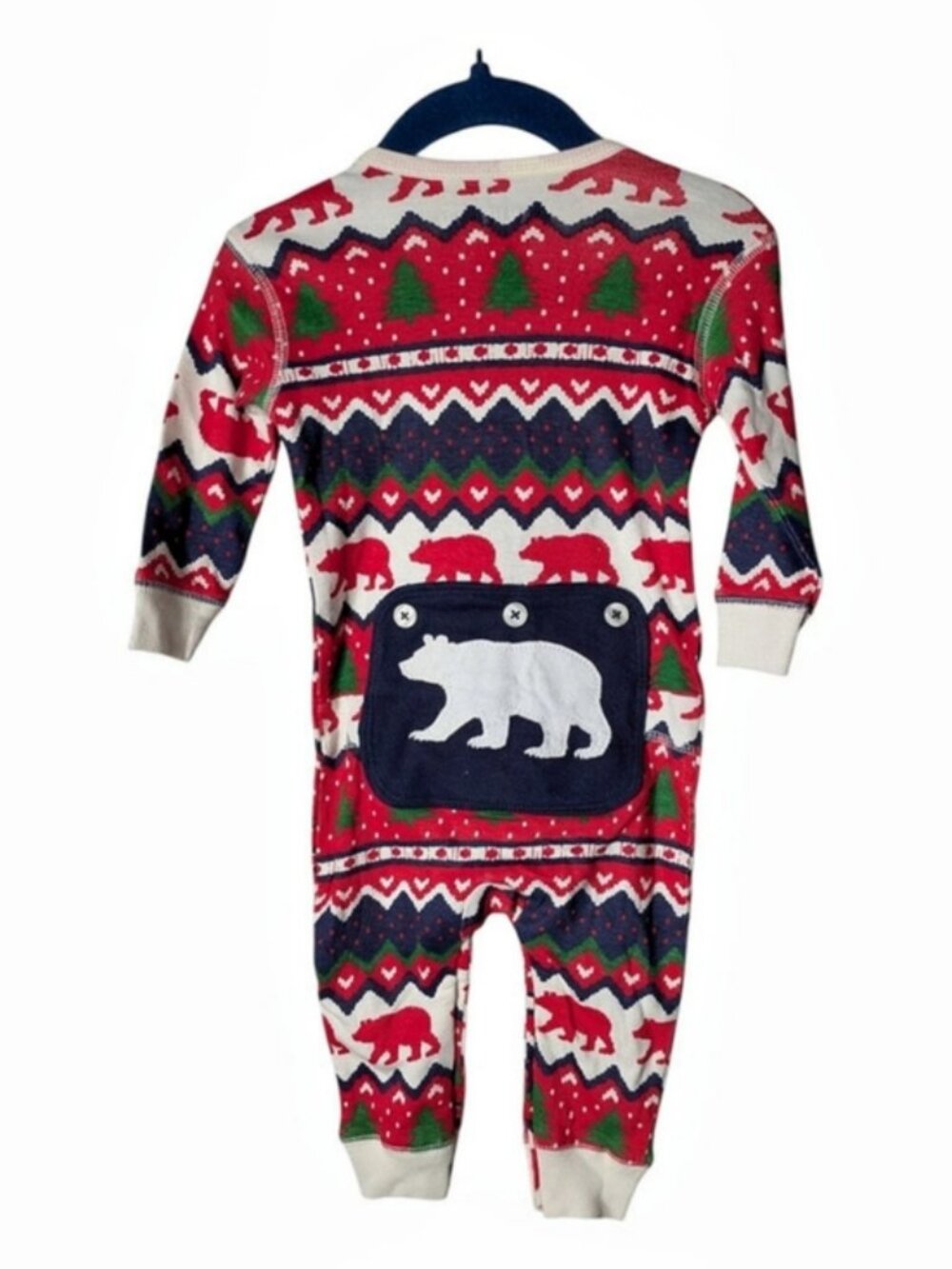 NWT Little Blue House by Hatley Bear Fair Isle Footie Sleeper Unisex Siz 3-6m